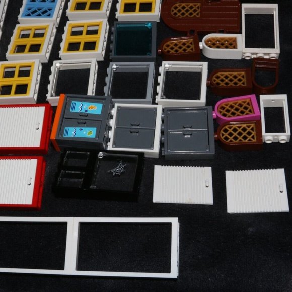 Lego friends doors windows white frames 28327 lot castle door, panes - Picture 14 of 16